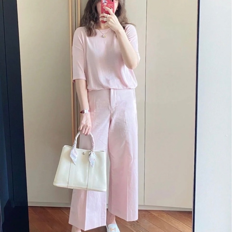 Hermes Garden Party 30 奶油白花園包-2