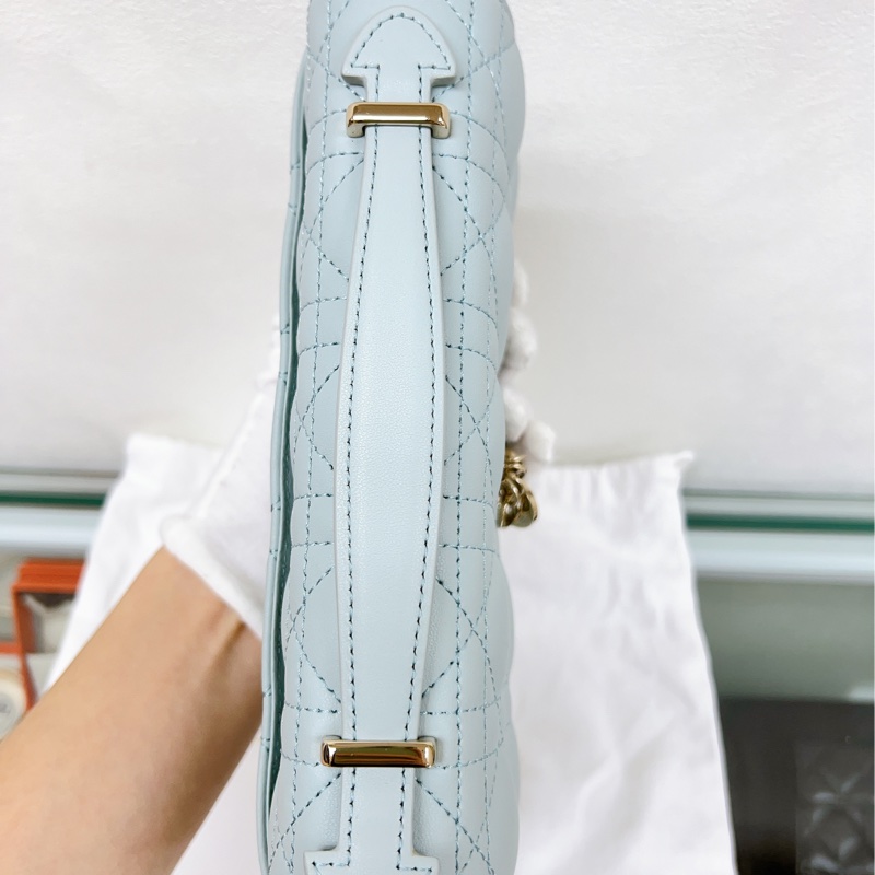 迪奧 My dior mini bag 天藍色珍珠鏈條包-5