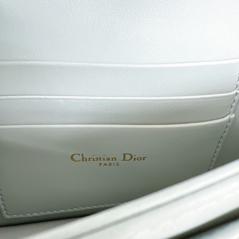 迪奧 My dior mini bag 天藍色珍珠鏈條包-12