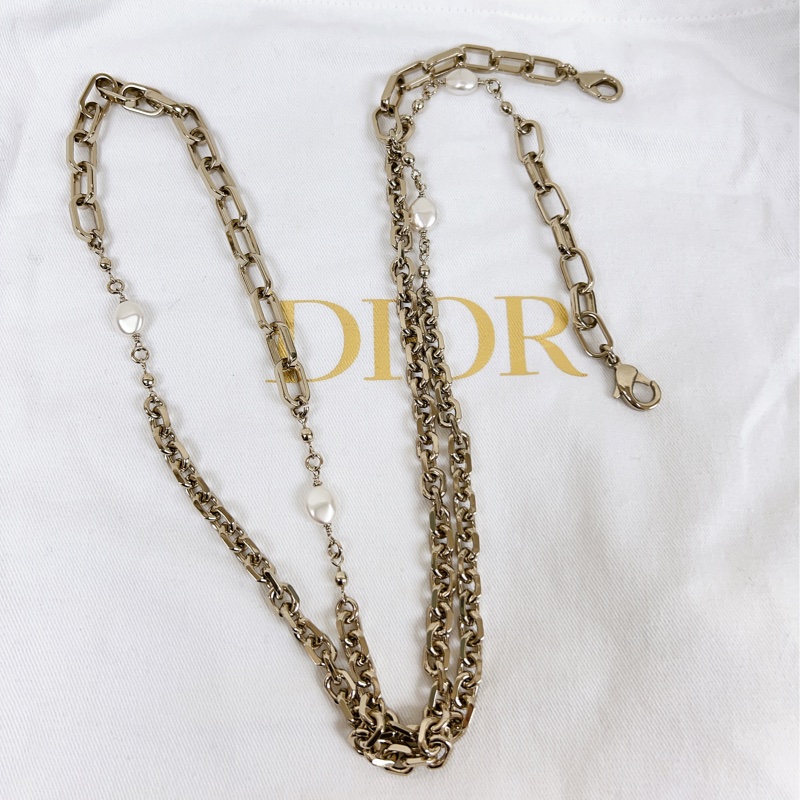 迪奧 My dior mini bag 天藍色珍珠鏈條包-14