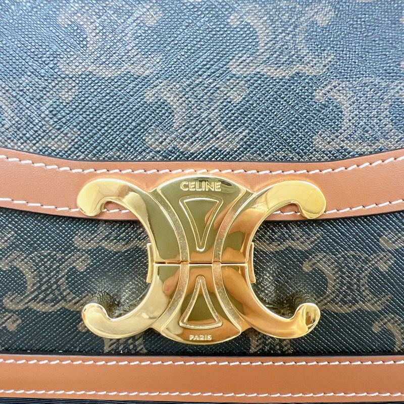 閒置未使用✨經典凱旋門老花 Celine triomphe bag teen 小號 單肩包/斜挎包-1