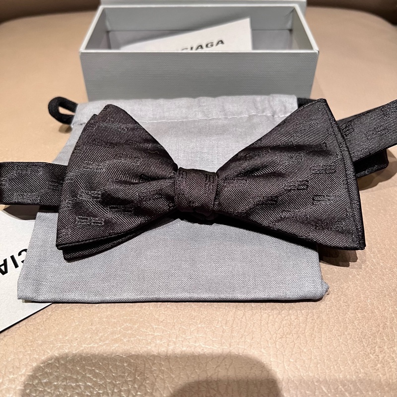 巴黎世家絲質暗花蝴蝶領結-Balenciaga silk bow tie-0