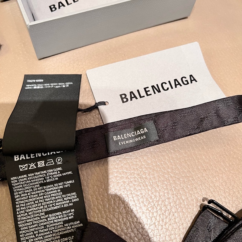 巴黎世家絲質暗花蝴蝶領結-Balenciaga silk bow tie-2