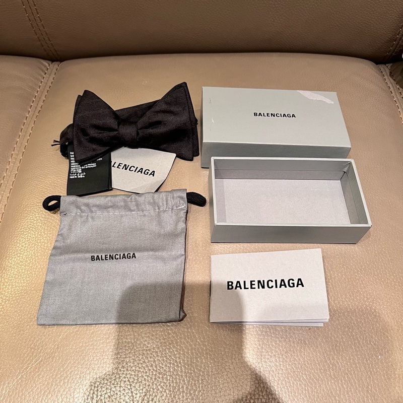 巴黎世家絲質暗花蝴蝶領結-Balenciaga silk bow tie-5