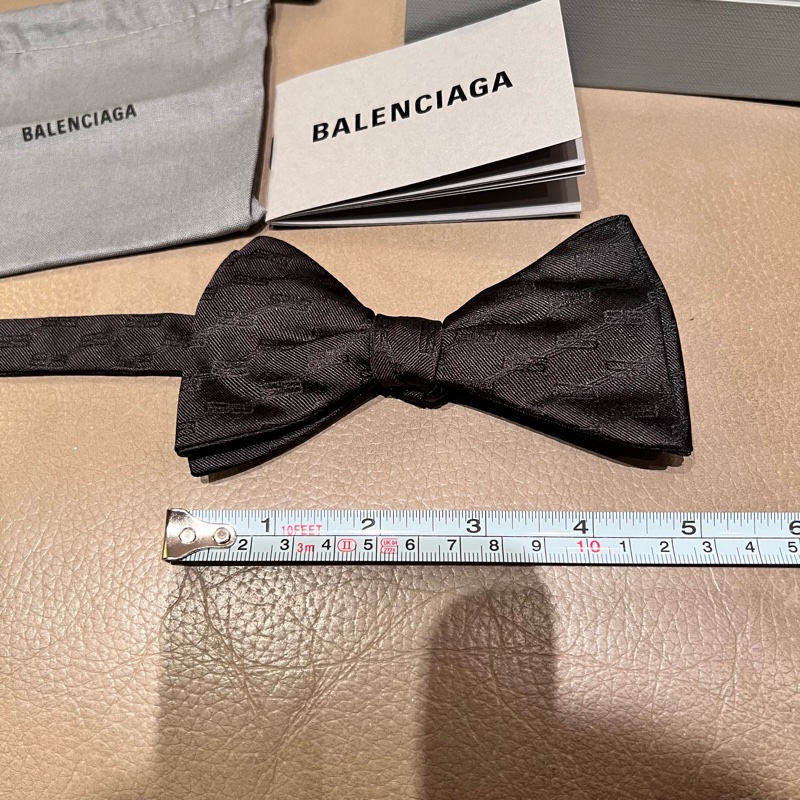 巴黎世家絲質暗花蝴蝶領結-Balenciaga silk bow tie-6