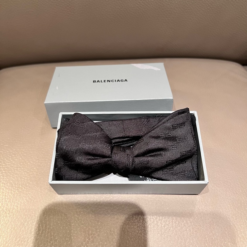 巴黎世家絲質暗花蝴蝶領結-Balenciaga silk bow tie-7