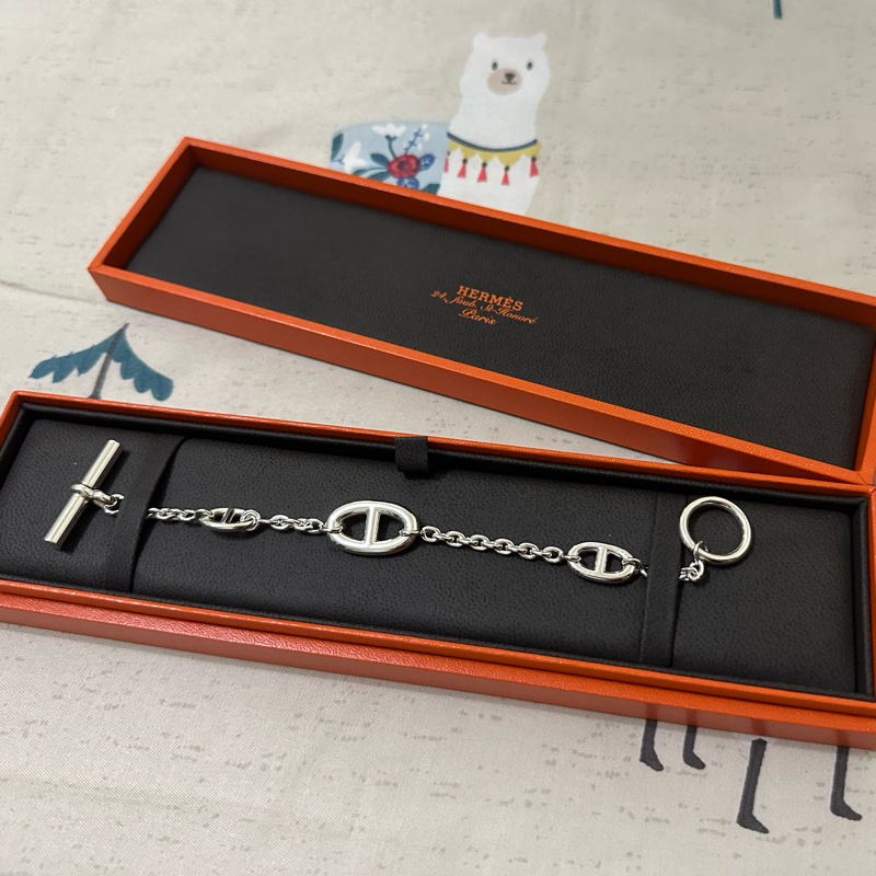 Hermes Farandole愛馬仕銀飾豬鼻手鍊 全新 ST-0
