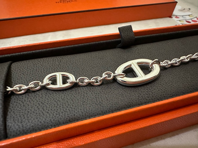 Hermes Farandole愛馬仕銀飾豬鼻手鍊 全新 ST-2