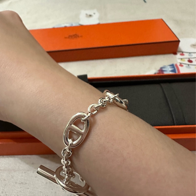 Hermes Farandole愛馬仕銀飾豬鼻手鍊 全新 ST-4