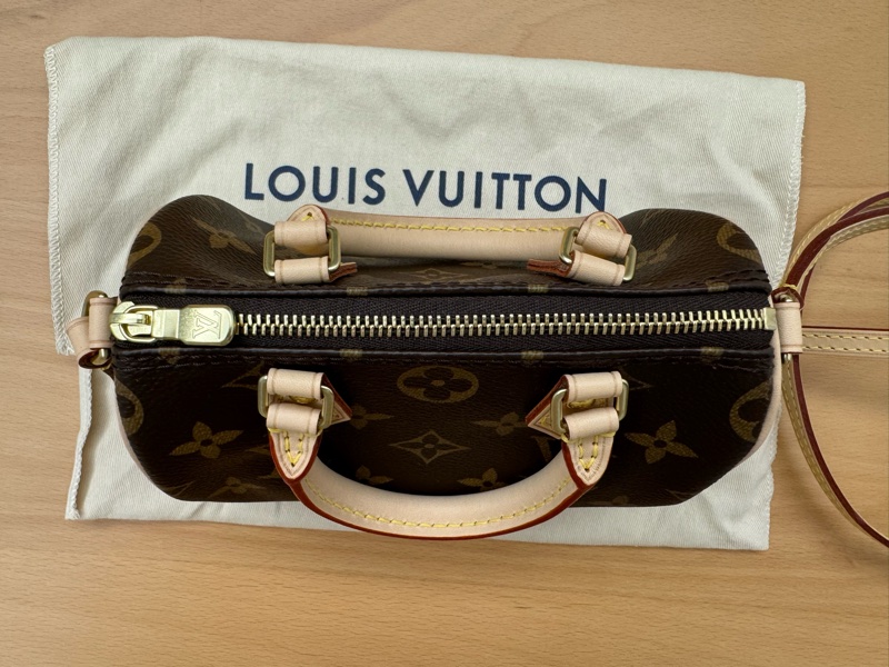(近全新)LV M61252 經典Monogram NANO SPEEDY手提/斜背包-9