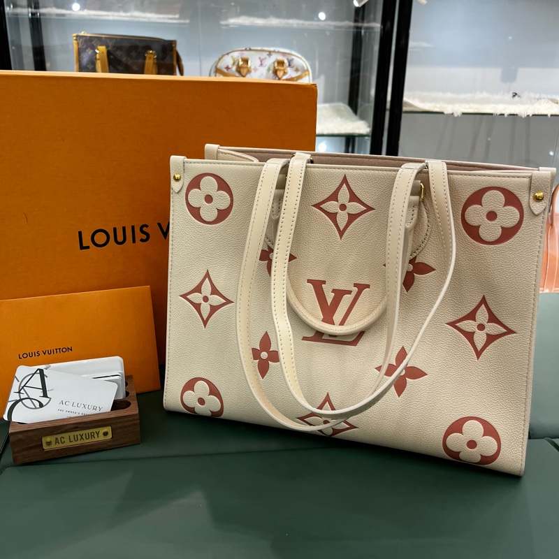 🤍Louis Vuitton LV onthego 草莓牛奶 中號 tote bag手提包🤍-5