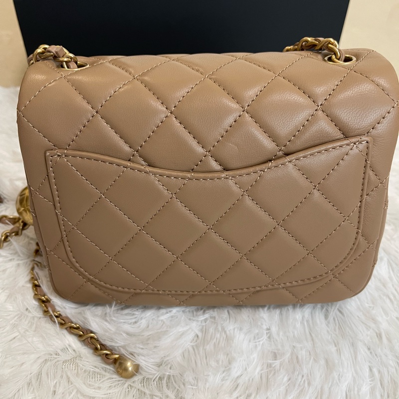 Chanel全新金鏈coco焦糖奶茶 可調節金球 方胖 17-3