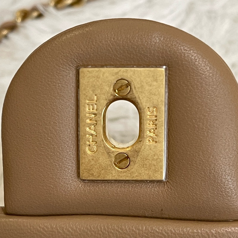 Chanel全新金鏈coco焦糖奶茶 可調節金球 方胖 17-6
