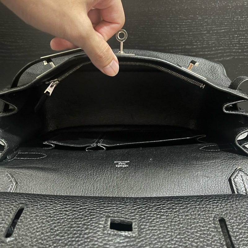 愛馬仕 吉普賽 28 黑色銀扣-4