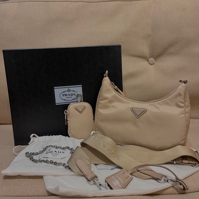 Prada re-edition 三合一 hobo-0