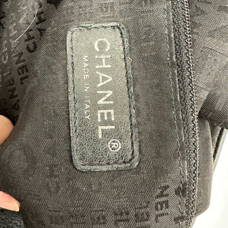 Chanel vintage hobo 銀桿 羊皮 菱格紋 外縫 肩背包-10