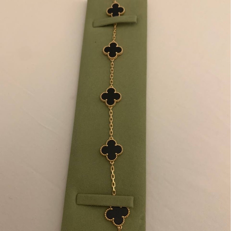 VCA黑色五花手鍊-4