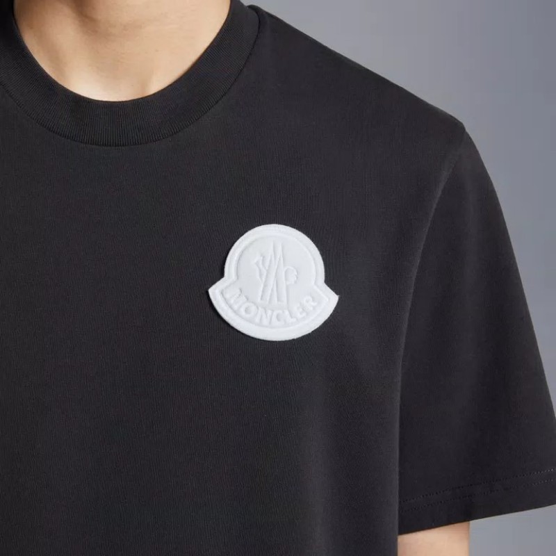 Moncler 貼片 logo 短袖T恤 男女同款 黑色 M-7