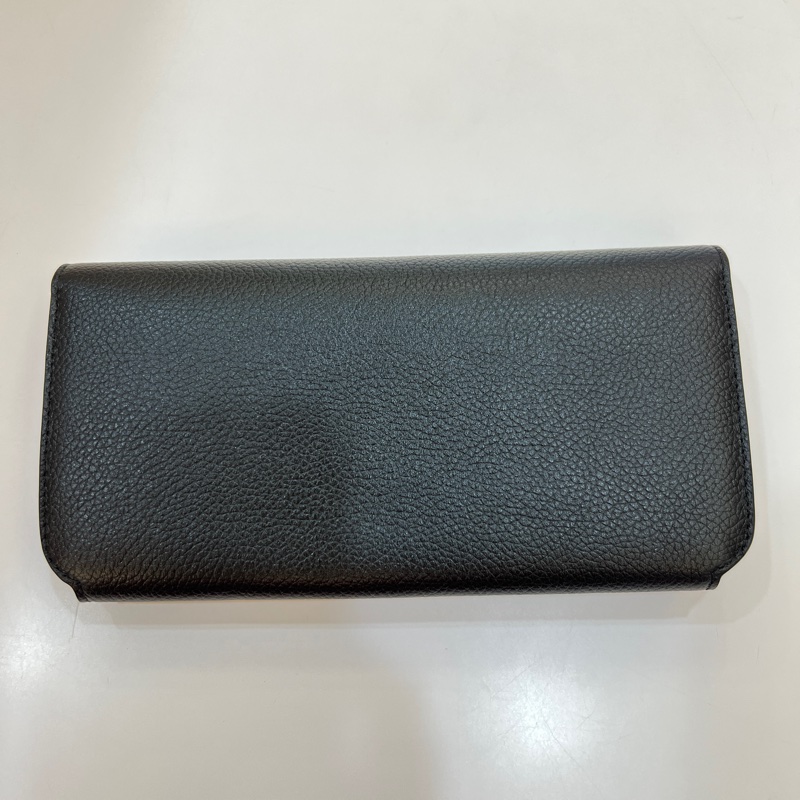 BALENCIAGA 全皮logo簡約黑色長夾-8