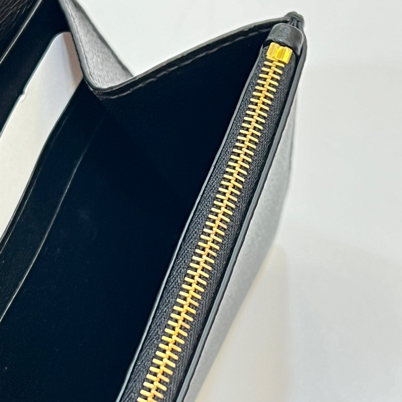 BALENCIAGA 全皮logo簡約黑色長夾-22