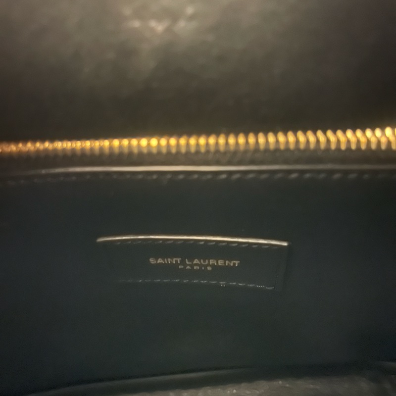 YSL LE 5 À 7小型粒面皮革柔軟手袋  黑金 Hobo (BP Rosé 御用款）-9