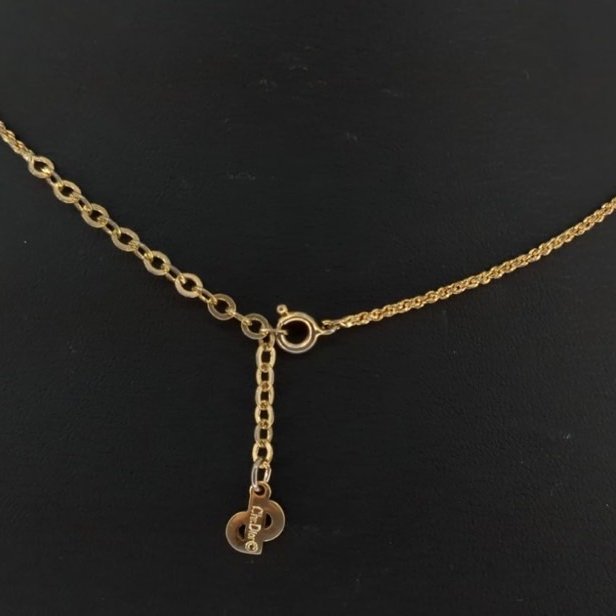 Christian Dior 經典金色CD愛心麻花邊項鍊 ✨-6