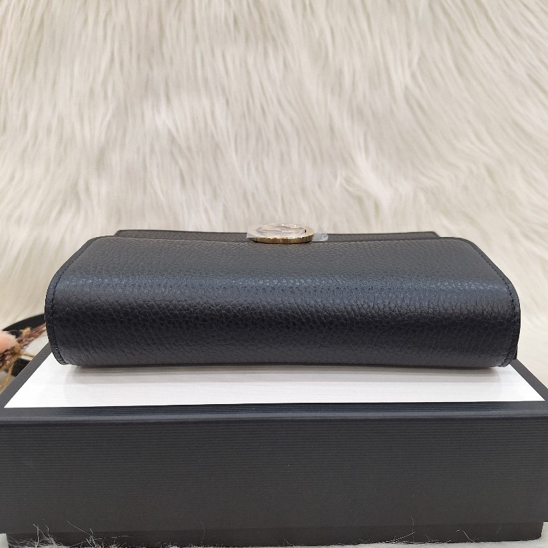 GUCCI 510314 黑 荔枝皮 金鍊 手拿斜背包WOC-10