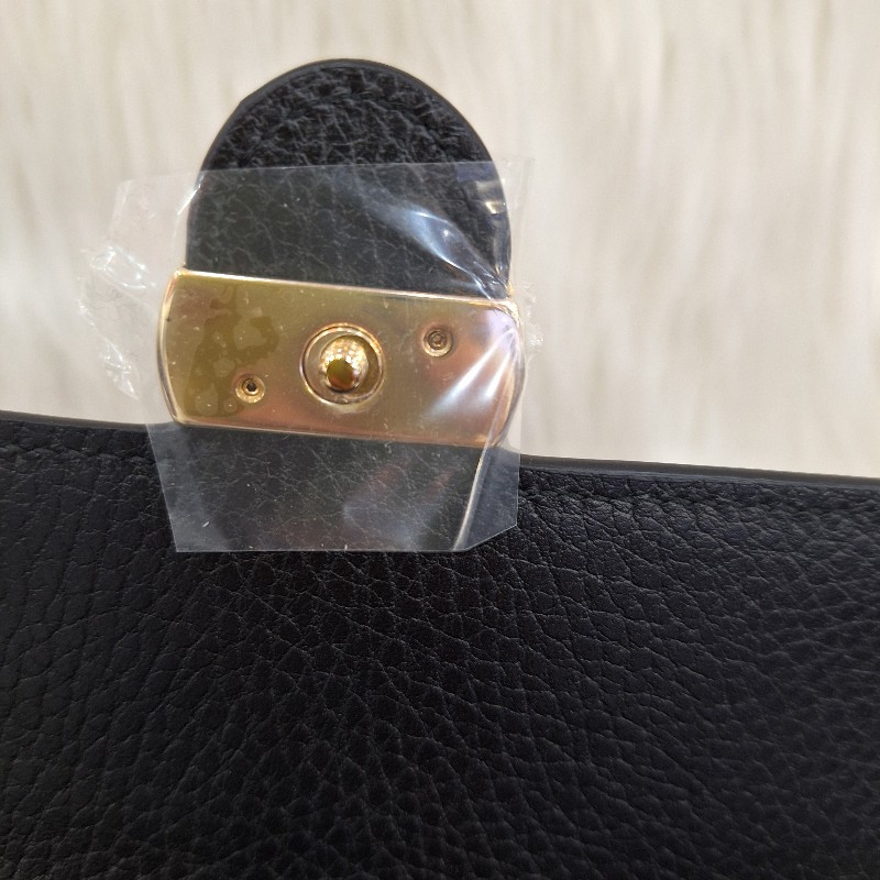 GUCCI 510314 黑 荔枝皮 金鍊 手拿斜背包WOC-15