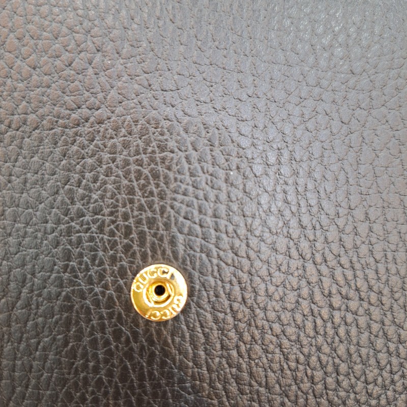 GUCCI 510314 黑 荔枝皮 金鍊 手拿斜背包WOC-16