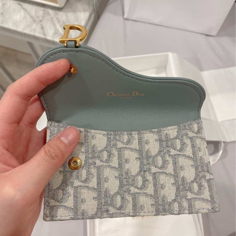 灰色 Dior Oblique 緹花 Saddle Cosmos 拉鏈卡片套  編號: S5692CTZQ_M932-1