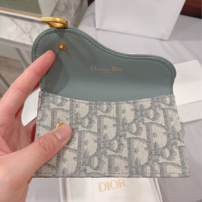 灰色 Dior Oblique 緹花 Saddle Cosmos 拉鏈卡片套  編號: S5692CTZQ_M932-5