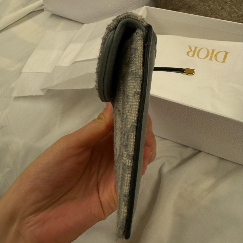 灰色 Dior Oblique 緹花 Saddle Cosmos 拉鏈卡片套  編號: S5692CTZQ_M932-8