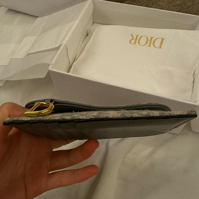 灰色 Dior Oblique 緹花 Saddle Cosmos 拉鏈卡片套  編號: S5692CTZQ_M932-10
