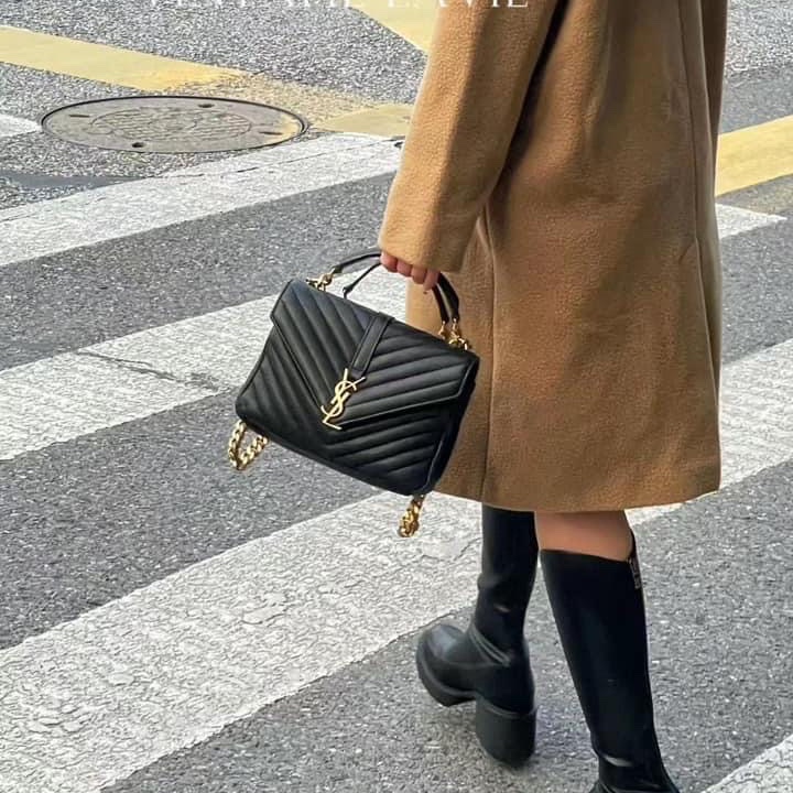 🔥限時特價三天🔥近新配件齊✨#YSL 黑金 #郵差包 #學院包(小號)-2