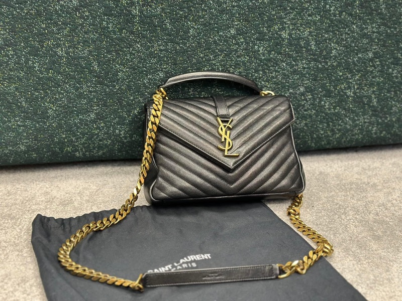 🔥限時特價三天🔥近新配件齊✨#YSL 黑金 #郵差包 #學院包(小號)-4