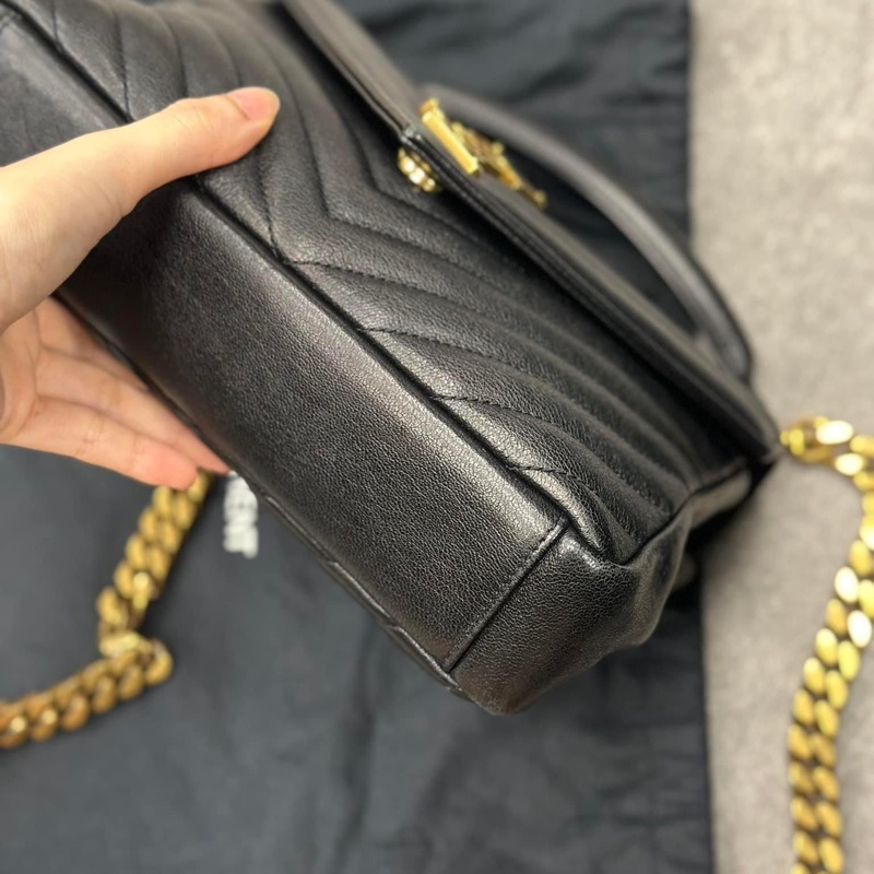 🔥限時特價三天🔥近新配件齊✨#YSL 黑金 #郵差包 #學院包(小號)-7