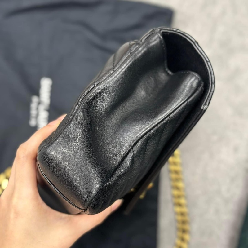 🔥限時特價三天🔥近新配件齊✨#YSL 黑金 #郵差包 #學院包(小號)-9