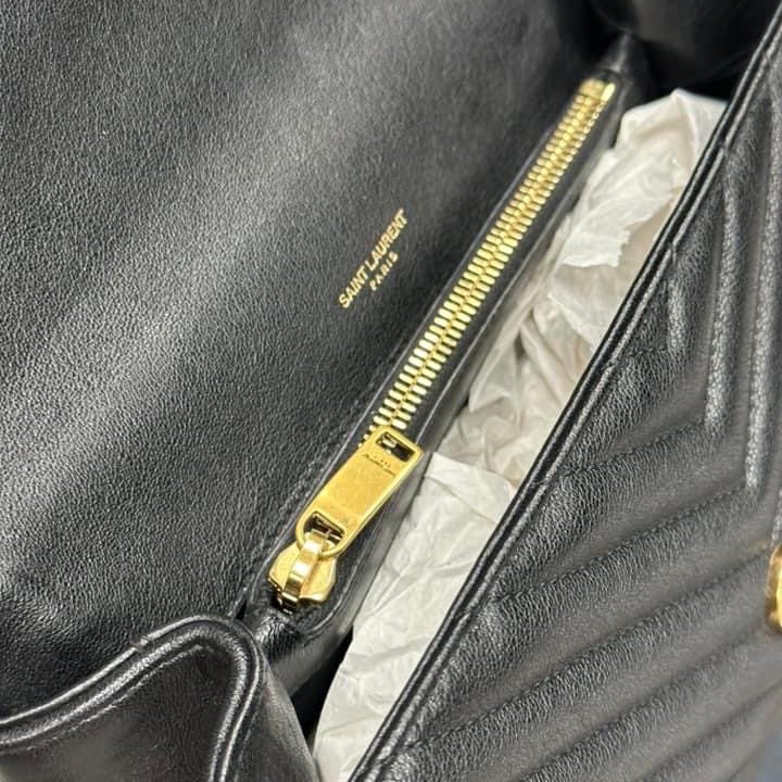 🔥限時特價三天🔥近新配件齊✨#YSL 黑金 #郵差包 #學院包(小號)-14