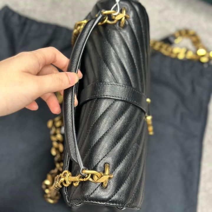 🔥限時特價三天🔥近新配件齊✨#YSL 黑金 #郵差包 #學院包(小號)-20