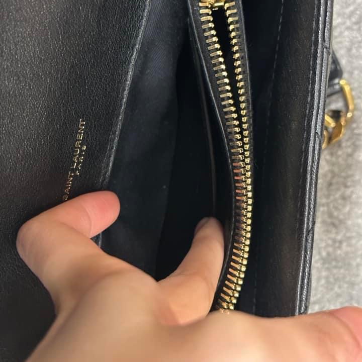 🔥限時特價三天🔥近新配件齊✨#YSL 黑金 #郵差包 #學院包(小號)-35
