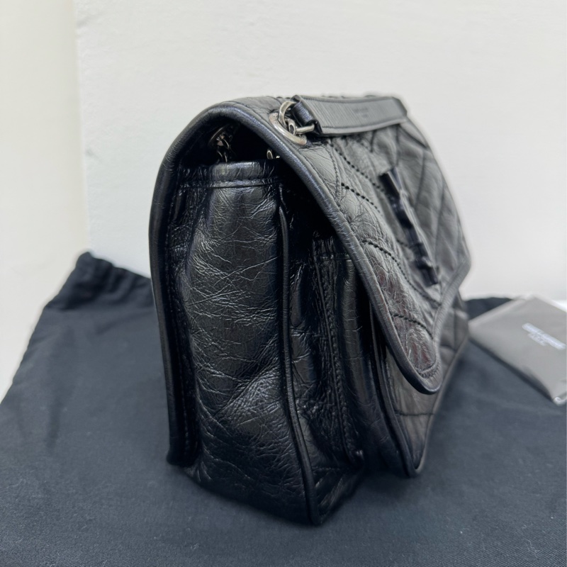 YSL niki baby經典黑銀-4