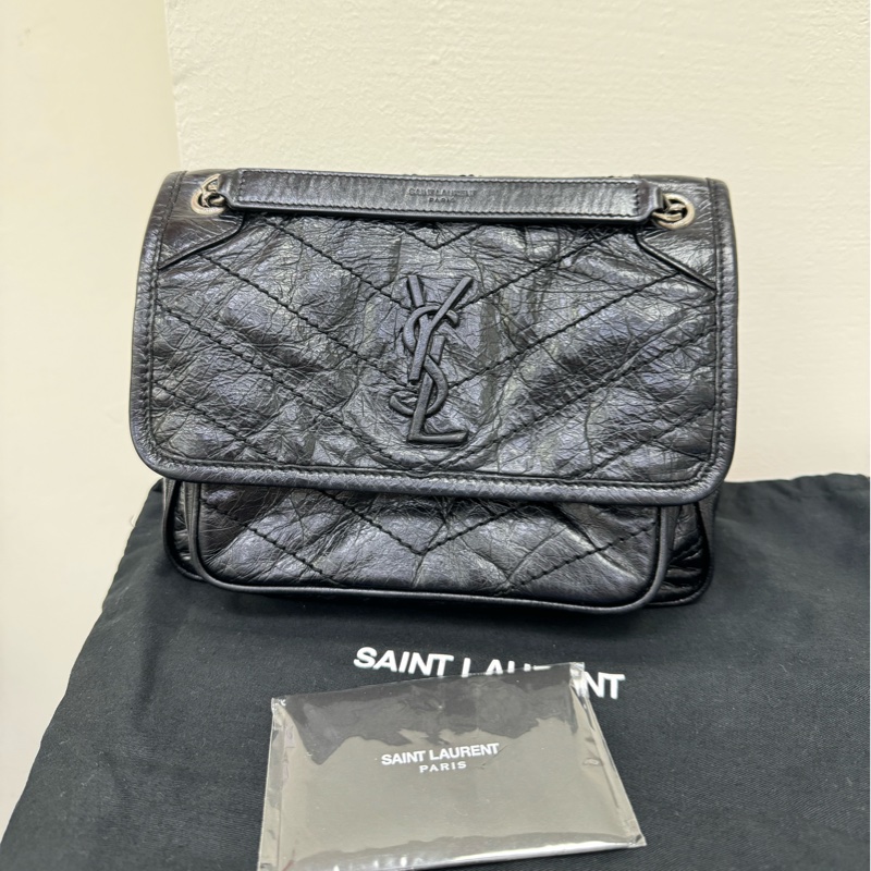 YSL niki baby經典黑銀-5