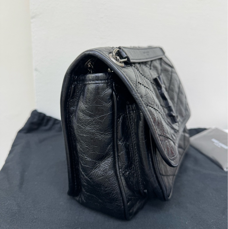 YSL niki baby經典黑銀-6