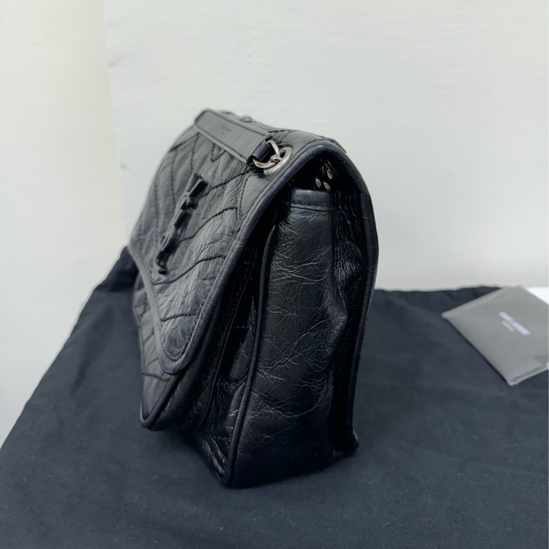 YSL niki baby經典黑銀-7