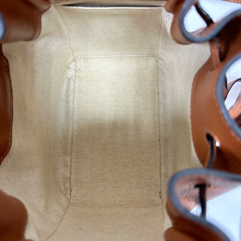 Loewe mini Hammock紅棕色牛皮水桶包 88-350-9