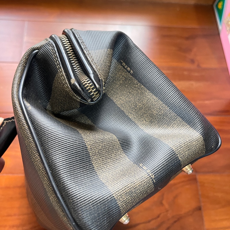 Fendi芬迪 胡桃木條紋波士頓包 手提包 醫生包-2