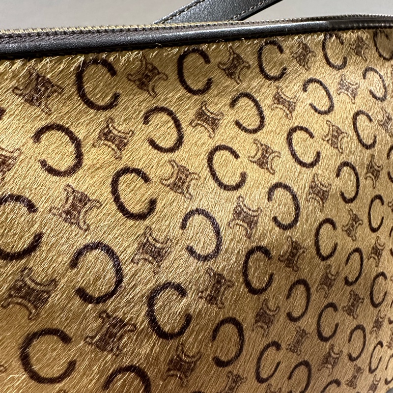 Celine 經典老花 Macadam 馬毛 手提包/ 肩膊包 - 中古絕版 ！-2