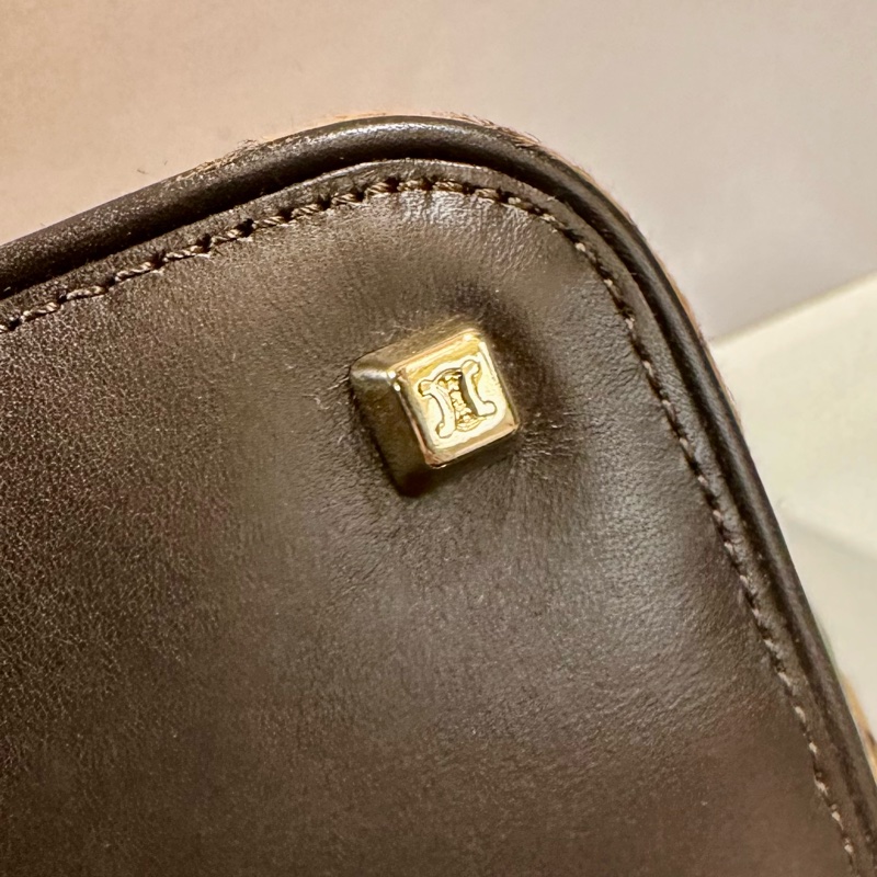 Celine 經典老花 Macadam 馬毛 手提包/ 肩膊包 - 中古絕版 ！-4