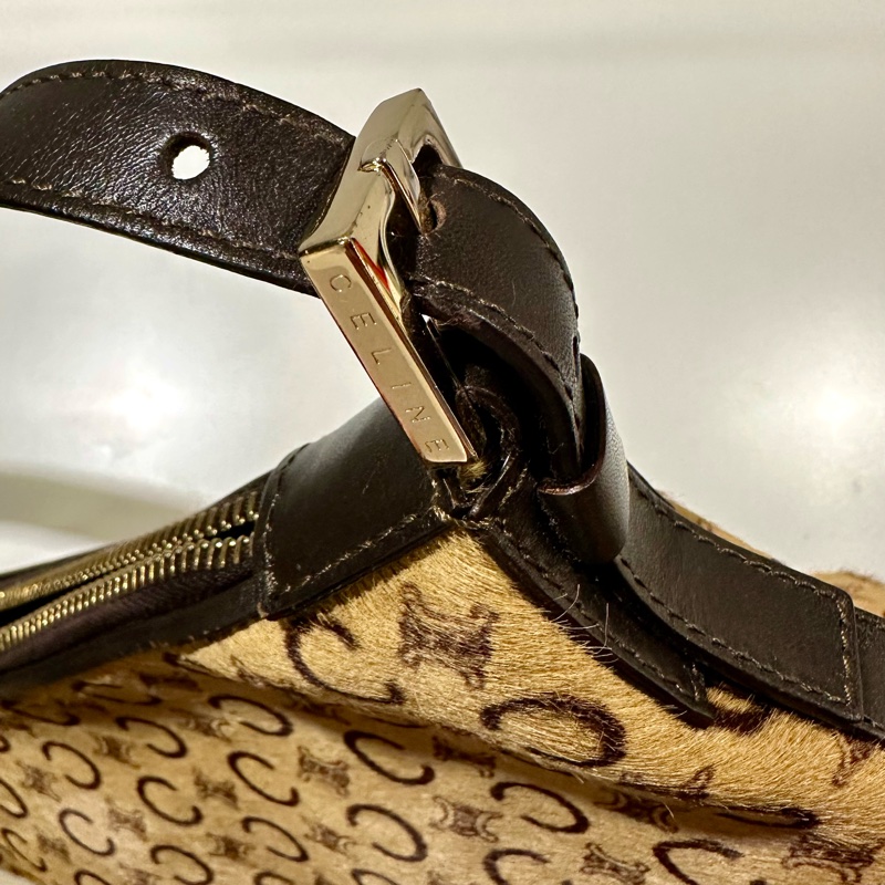 Celine 經典老花 Macadam 馬毛 手提包/ 肩膊包 - 中古絕版 ！-7