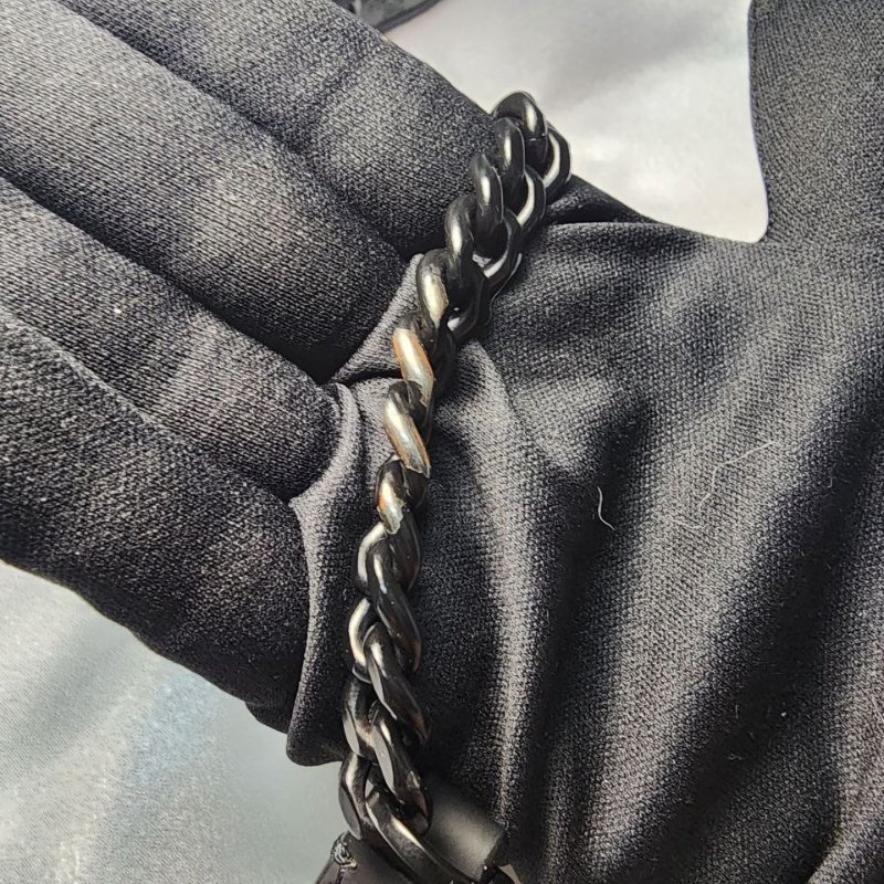 TORY BURCH/TB 霧黑 啞光黑鏈條包 消光黑 磨砂黑鏈條包 WOC Willa-9